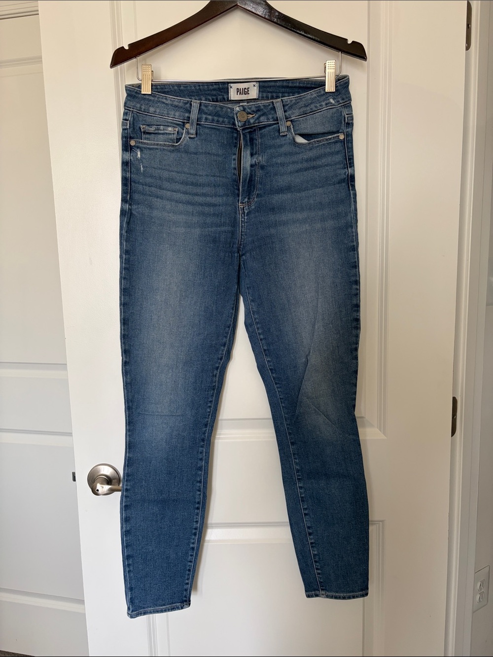 PAIGE Blue Skinny Stretch Jeans